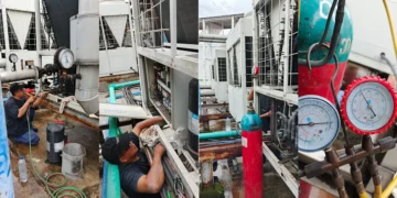 Perbaikan chiller mcquay di rumah sakit MMC